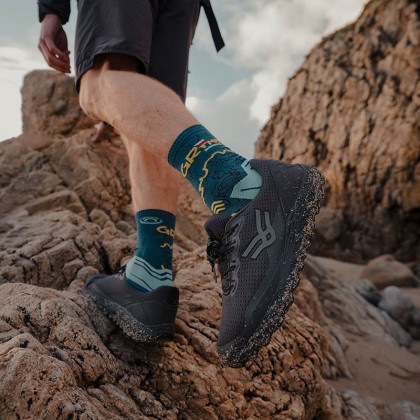 Chaussettes TREK COLLECTOR GR TMB HAUTE Bleu/Jaune