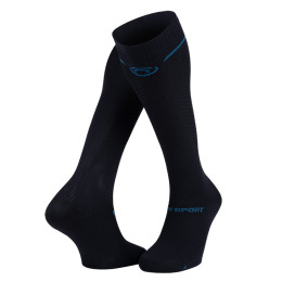 Calze a Light Run compressione nero/grigio