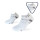 Pack x2 - Socquettes running ultra-courtes Light One blanc-blanc