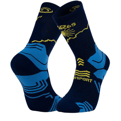 Chaussettes TREK COLLECTOR GR65 COMPOSTELLE HAUTE Bleu/Jaune