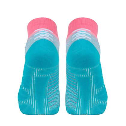 Chaussettes RUN MARATHON Low Turquoise/Rose