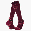 Calze a Trail compressione bordeaux/rosa