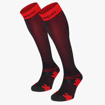 Chaussettes de compression XLR EVO noir/rouge