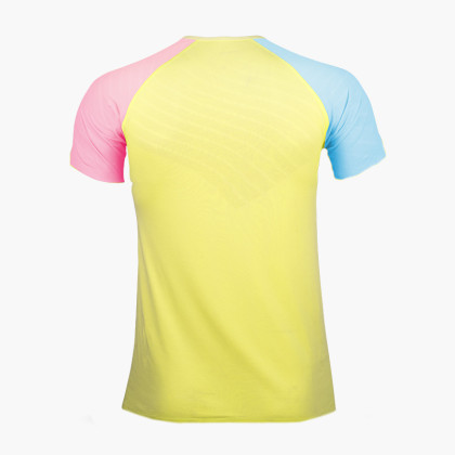 T-Shirt AERIAL Manches courtes Jaune/Bleu/Rose