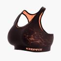 Brassière double KEEPFIT noir/corail