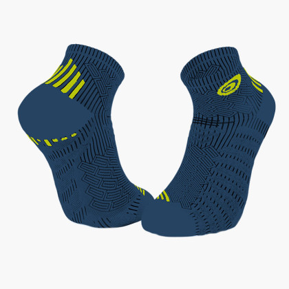 RUN ELITE blue-yellow ankle socks