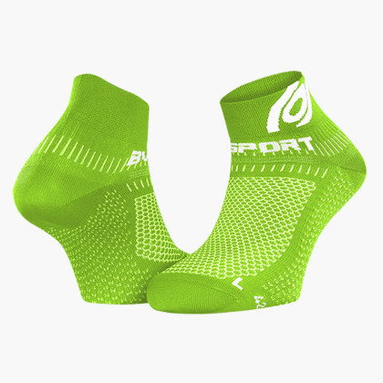 Calze corte running Light 3D verde-bianco