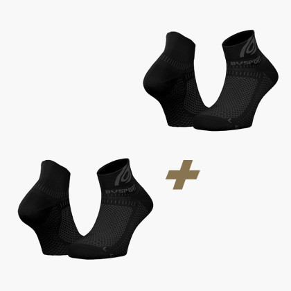 Pack x2 | Ankle socks running Light 3D black/black