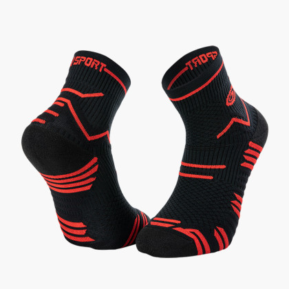 Calze TRAIL ULTRA nero-rosso