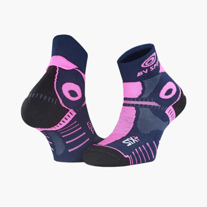 Calza medio corta Trail STX+ EVO blu-rosa