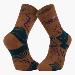 Chaussettes TREK COLLECTOR GR20 HAUTE Marron/Vert