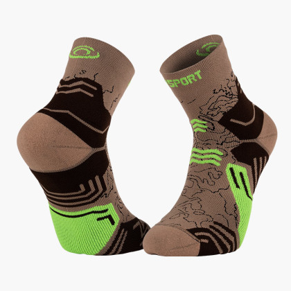 TREK GR MID SOCKS Beige/Green