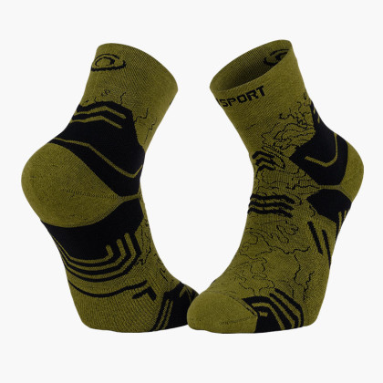 TREK GR MID "LYOCELL" SOCKS Kaki/Black