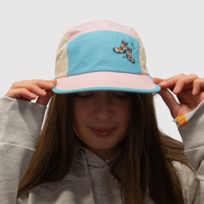 Cappellino 5 pannelli DBDB Rosa Pastello