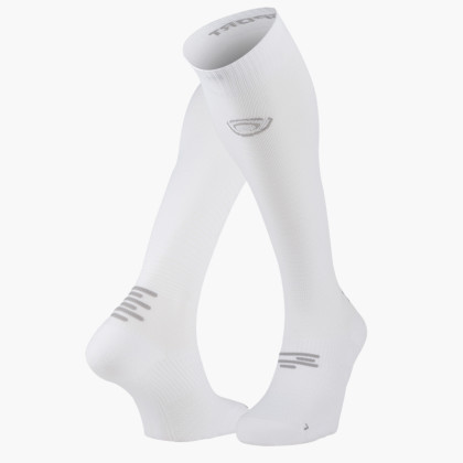 Calze Run Marathon compressione bianco/grigio