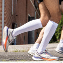 Calze Run Marathon compressione bianco/grigio