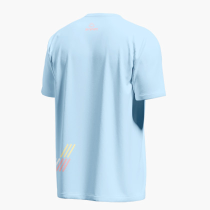 T-shirt technique LIGHT Bleu ciel/jaune
