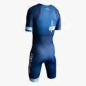 Combinaison triathlon manches courtes 3X200 Bleu/orange