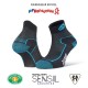 Double polyamide EVO black/blue - Hiking ankle socks