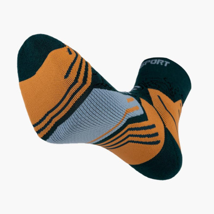 Chaussettes TREK GR MID "LYOCELL" Vert/Orange
