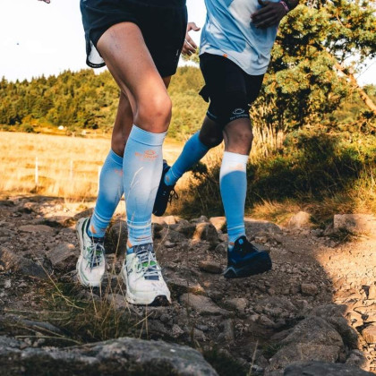 TRAIL ULTRA MID socks Blue sky/Orange