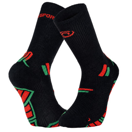 Calze TRAIL ULTRA HIGH Nero/Rosso