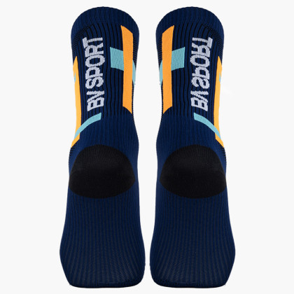 LIGHT RUN High Socks "BALI" Navy/orange