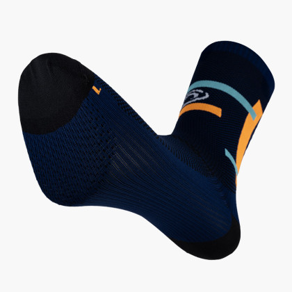 Calze alte LIGHT RUN "BALI" Blu marino/arancione