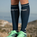 Calze a compressione Trail blu/nero