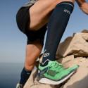 Calze a compressione Trail blu/nero