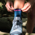 Chaussettes TREK GR MID Bleu/Rose