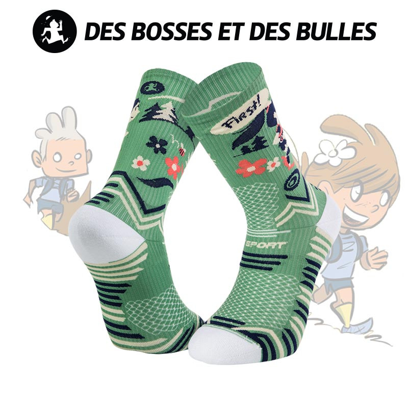Chaussettes vertes TRAIL ULTRA - Collector DBDB | Made in France