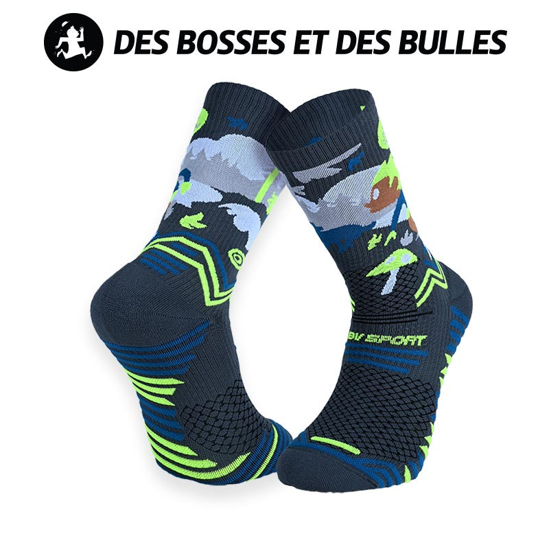 Chaussettes collector DBDB TRAIL ULTRA forêt grise | Made in France