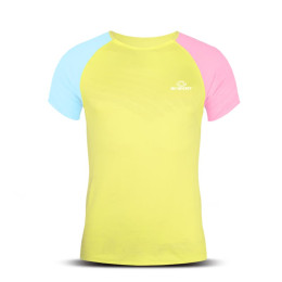 Technical AERIAL Short Sleeve Top Yellow/Blue/Pink