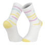 LIGHT RUN High Socks "RIO" White/Yellow/Pink