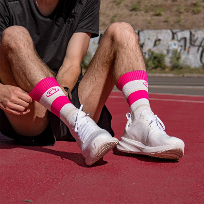 Calze alte LIGHT RUN "IBIZA" Rosa/Beige