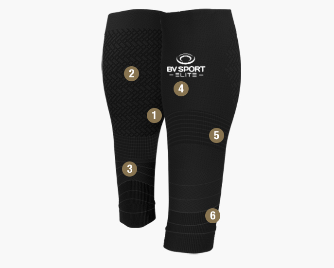 Manchons De Compression Mollet BV Sport - Booster Elite Evolution - Fabriqués En France - Pour Sport, Running, Récupération