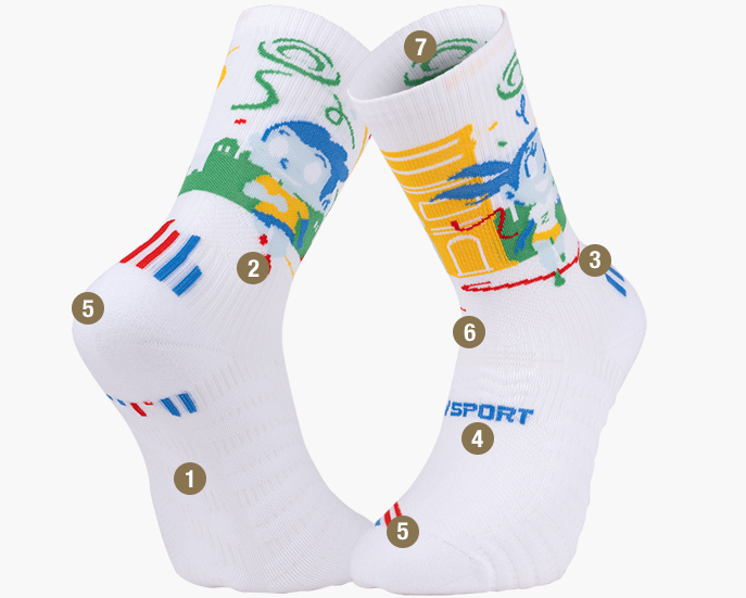 Socks RUN MARATHON grey/white