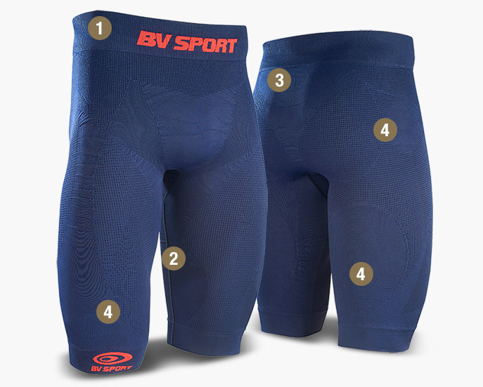Shorts CSX bleu/rouge
