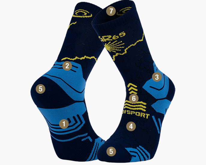 Mi-chaussettes La Double® Trek en fils recyclés - Trek
