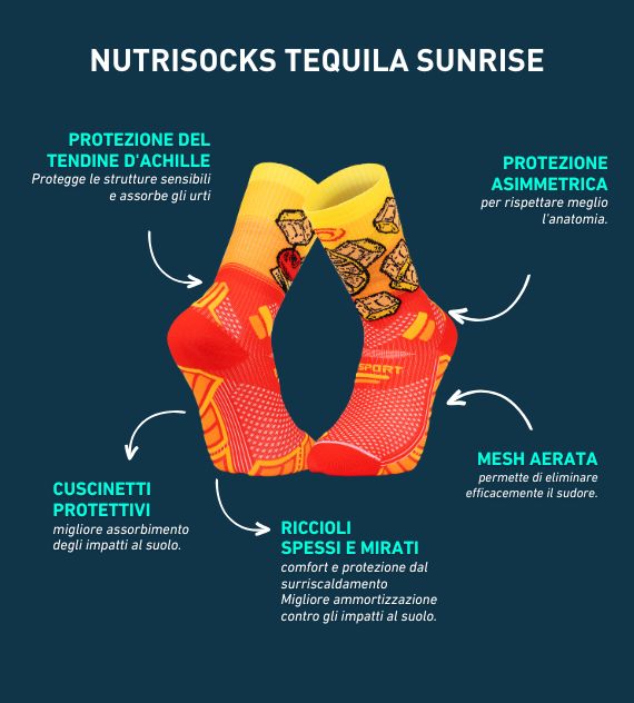 Calze  TRAIL ULTRA NUTRICOSK Tequila sunrise 