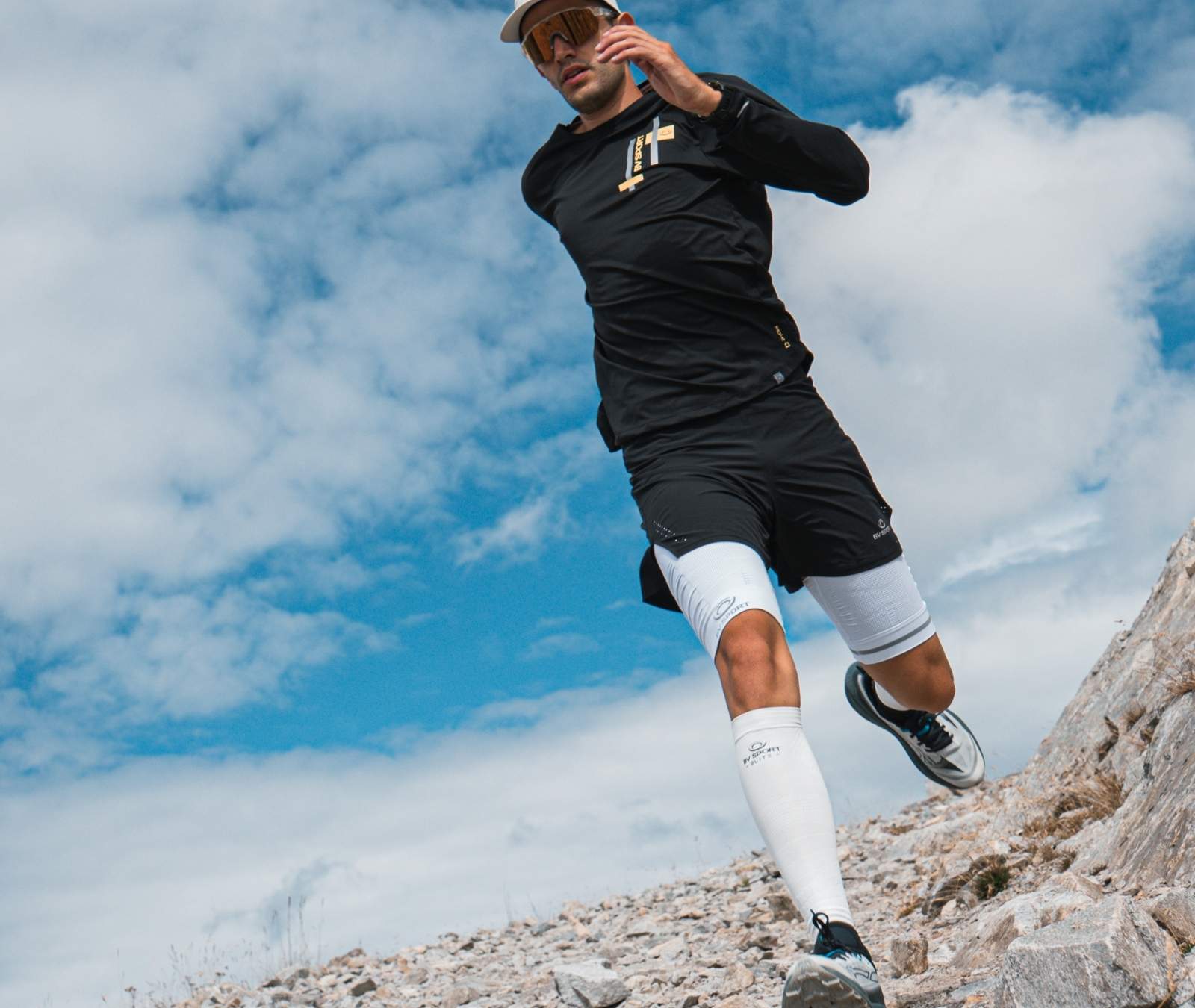 Runner équipé de vêtements de compression BV SPORT