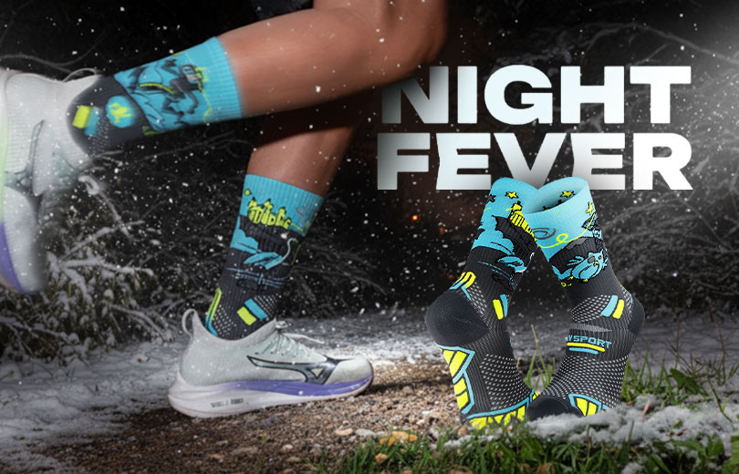 Découvrez la toute dernière chaussette collector DBDB : l'édition limitée Night Fever, dotée de fils réfléchissants pour briller dans la nuit! 